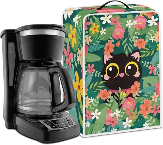 Cat Coffee Maker Cover Durable Lightweight Coffee Pot Cover Dust Protection by Psesaysky