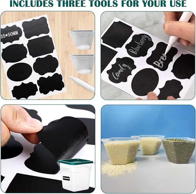 4 Pack 4QT Food Storage Containers with Green Lids, Clear Square Commercial Food Grade Storage Containers with Handles and Scales, BPA-Free Airtight Restaurant Container for Sourdough, Marinating Meat