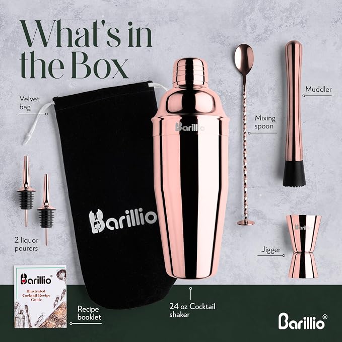 Barillio Rose Gold Mixology Bartender Kit - Image 2