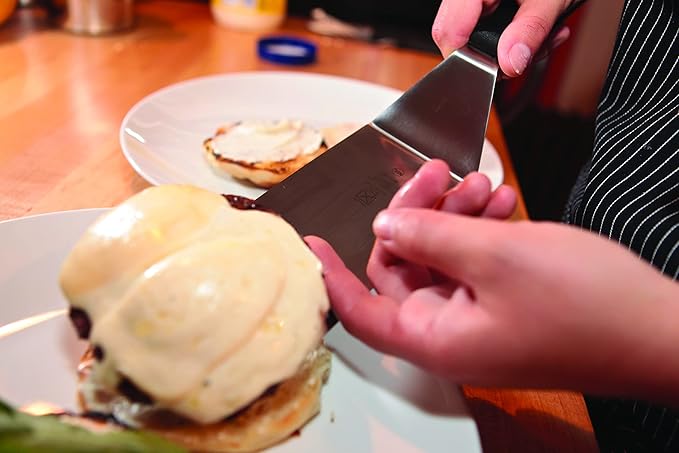 Mercer Culinary Millennia Turner/Spatula, 8 Inch x 3 Inch Blade, Black Handle