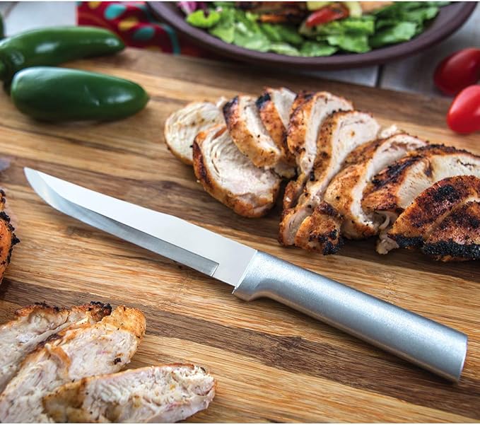 Rada Cutlery 4-Piece Wedding Register Knife Gift Set (S04), Stainless Steel Hollow Ground Blades, Made in USA, Silver Handles