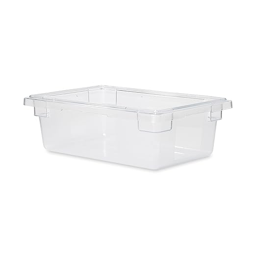 Rubbermaid Commercial Products Polycarbonate Food Storage Box/Tote, 3.5 Gallon, Clear, for Restaurant/Kitchen/Cafeteria
