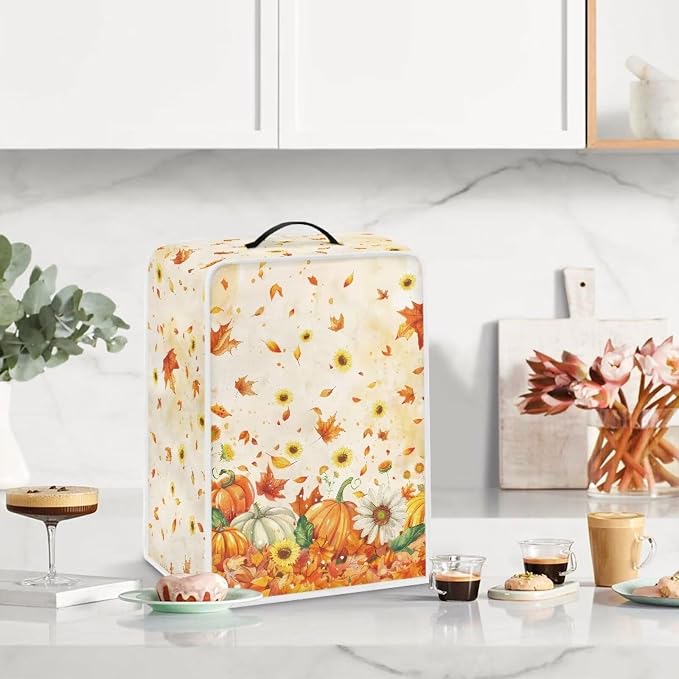 Thanksgiving Pumpkin Maple Leaf Coffee Machine Dust Covers - Image 3