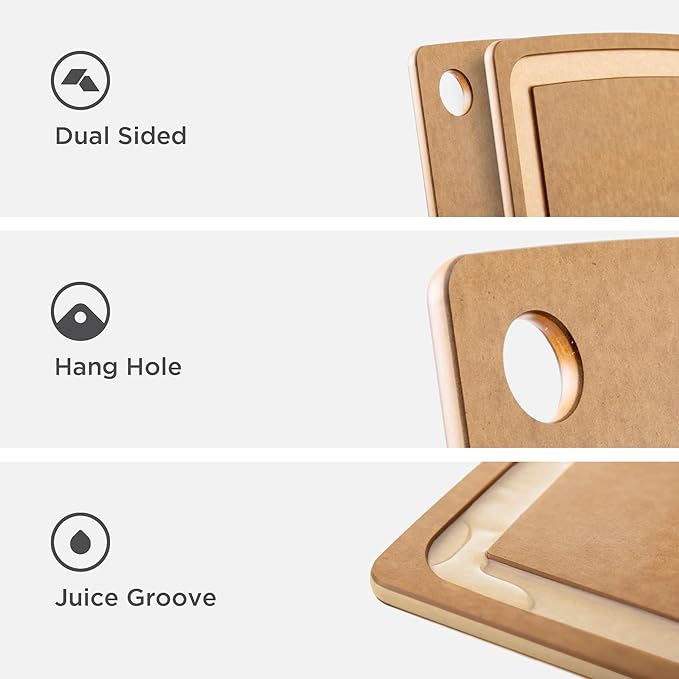 Epicurean Gourmet Series Cutting Board with Juice Groove, 14.5-Inch by 11.25-Inch, Nutmeg/Natural