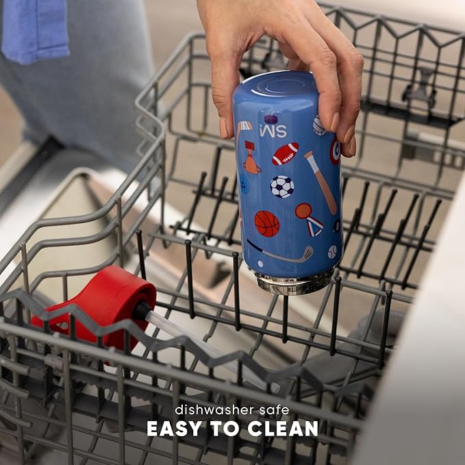 Simple Modern Kids Summit Water Bottle with Straw Lid | Disney Stitch 18oz Stainless Steel Cup Insulated Tumbler for Girls, Boys, School | Tropical Stitch