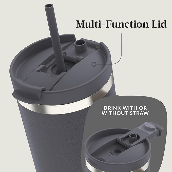 Contigo Streeterville 40oz Tumbler, Stainless Steel Vacuum Insulated, Leak-Proof, Cold for 29 Hours, Darkstone (Pack of 4)