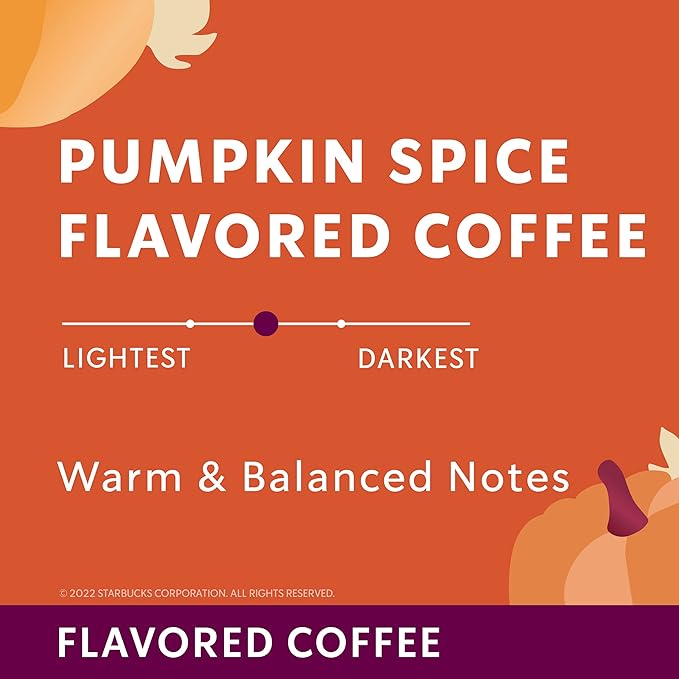 Starbucks Pumpkin Spice Coffee K-Cup Pods, Limited Edition, Made without Artificial Flavors, Keurig Genuine K-Cup Pods, 10 CT K-Cups Per Box (Pack of 3 Boxes)