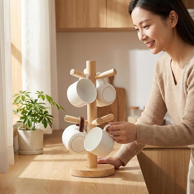 Elandy Wooden Mug Holder Tree - Image 6