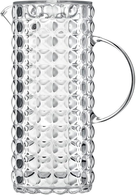 GUZZINI Tiffany Bulb Pitcher with Spout - Clear, Chip Resistant, Unbreakable & BPA-Free, Water Jug, Iced Tea Pitcher for Restaurant & Home, Made in Italy