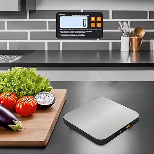 MagiCling Split Smart Food Kitchen Scale – 1g Precision, 22lb/7 Units, Detachable Magnetic Display & Ultra-Slim 14mm Design for Weight Loss, Baking, Cooking, Dieting, Meal Prep
