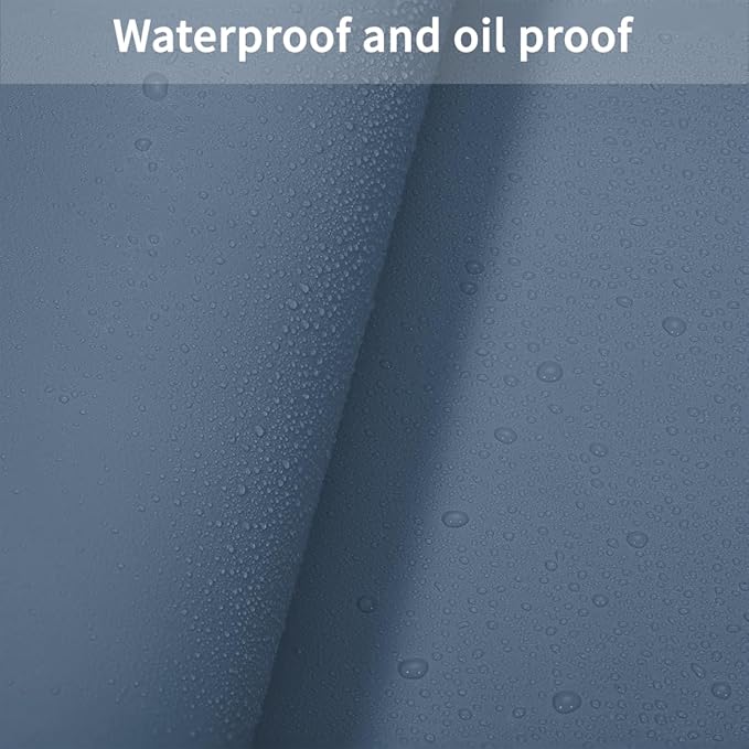 Leather Table Cover,1.8mm Thick,17x72 Inch Desk Cover,Dresser Cover Top,Dresser Protector Top,Dresser Cover,End Table Cover.(Grayish Blue+Dark Green,17x72)