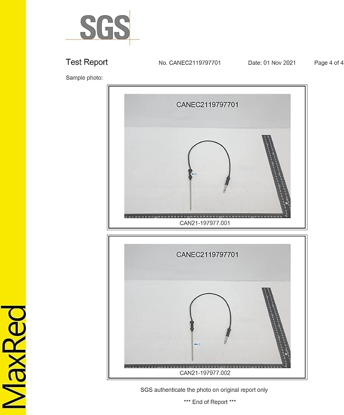 00755060 492332 Meat Probe Thermometer Gauge Thermistor Sensor Replacement for Thermador, Bosch, BSH Range Stove, Wall Oven, Grill, Baker
