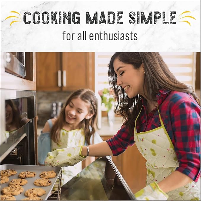 Checkered Chef Baking Sheets for Oven - Quarter Sheet Pan with Stainless Steel Wire Rack Set 2 Pack - Easy Clean Cookie Sheets, Aluminum Bakeware
