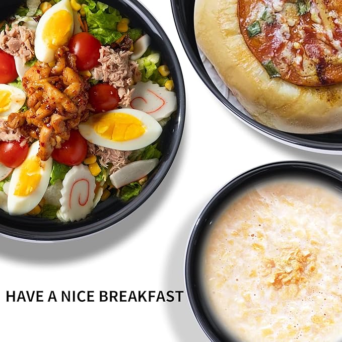 Ceramic Mixing Bowls, Tikooere Serving Bowls Set of 3 for Kitchen, Large Nesting Bowls for Cooking,Baking, Versatile Serving Dishes for Space Storage, 2.1/1.0/0.5 Qt, Dishwasher & Microwave Safe, Blue