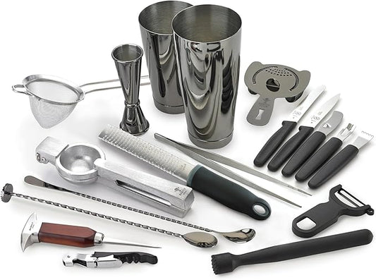 Barfly Deluxe Mixology Bar Set, O/S, Gun Metal Black