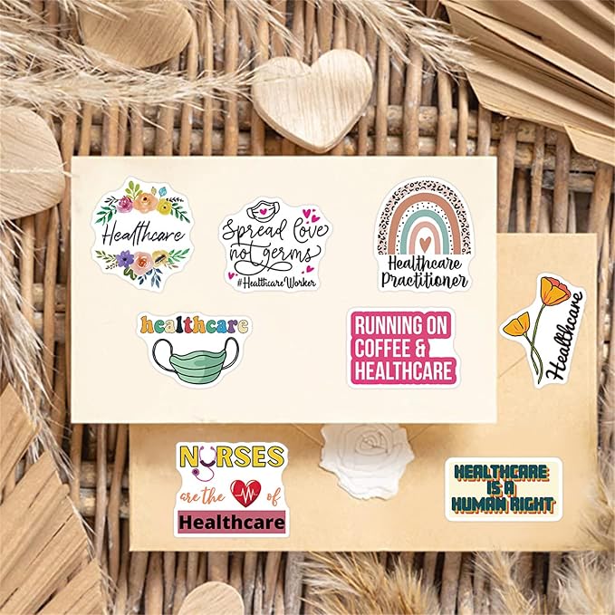 50 Pcs Health Care Stickers Doctor Nurse Sticker Medical Science Equipment - Image 6