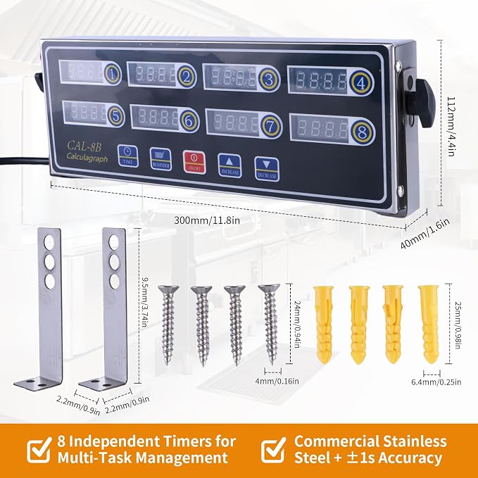 8-Channel Digital Kitchen Timer - Image 2