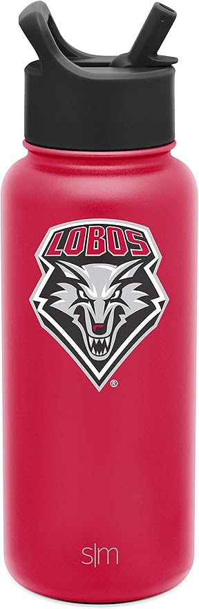 Simple Modern Officially Licensed Collegiate University Water Bottle with Straw lid Insulated Stainless Steel Thermos | Summit Collection | 32oz