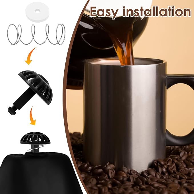 4 Pack Coffee Machine Brew Basket Bottom Spring Loaded Stopper Kits Replacement - Image 3