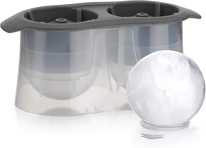 Godinger Old Fashioned Whiskey Glasses with Bonus Sphere Ice Ball Maker Ice Molds, Whiskey Drinking Glasses Set of 2, Rocks Glasses, Gifts for Men - Dublin Collection, Set of 2