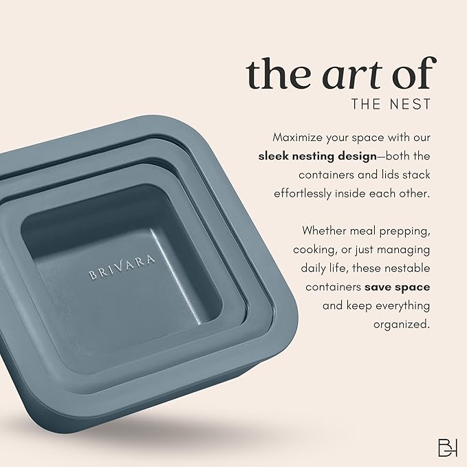 Ceramic Coated Glass Food Storage Container | No PTFE, PFOA, PFAS, and BPA | Reusable Non Toxic Meal Prep Container with Glass Lid | Easy To Store | 11 Cup Rectangle [Dusk]