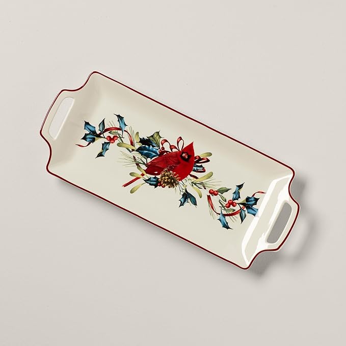 Lenox 880134 Winter Greetings Hors D'Oeuvre Tray, Christmas & Holiday Hosting