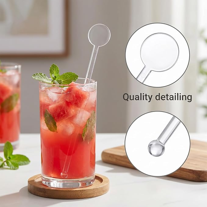 360 Pack 7 Inch Plastic Swizzle Sticks, Transparent Disposable Cocktail Stirrers - Image 3