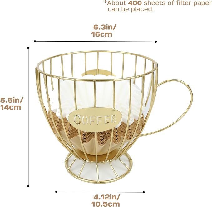 Large Capacity Coffee Filter Storage Basket - Image 2