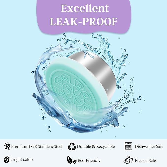 6x1.6 Oz Salad Dressing Containers With Lids, Small Leakproof Reusable Stainless Steel Salad Dressing Container To Go For Lunch Boxes,Sauce containers, Picnics,Travel Meal Prep And Kitchen Storage.