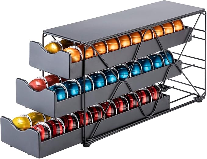 FlagShip Nespresso Vertuo Pod Holder 60 Large Pods Capacity 3 Tier | Vertical - Image 3