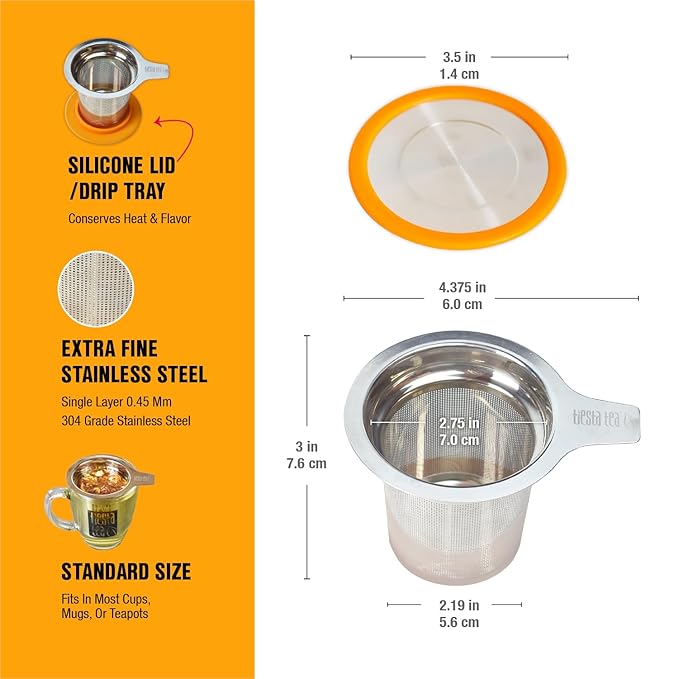 Tiesta Tea - Hot Cocoa Tea Gift Set, Loose Leaf, Cocoa Mocha & Peppermint Holiday Blends with Infuser, High to Non-Caffeinated, Stainless Steel Brew Basket & 2 Resealable Pouches