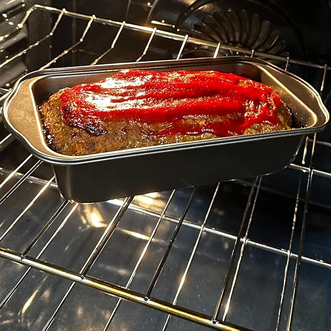 Evelots Meatloaf Pan-Drains Fat-Non Stick-Cooking/Baking-More Flavor-2 Piece Set