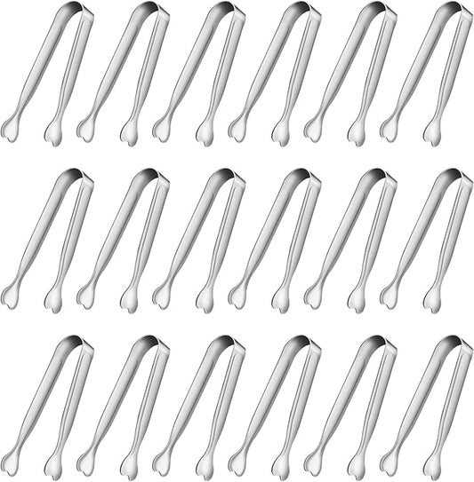 Mini Serving Tongs, Anytrp 18-Packs Stainless Steel Sugar Tongs, 4.3inch Ice Tongs Kitchen Appetizers Tongs for Coffee Bar, Tea Party, Desserts Party, Sugar and Ice Bucket
