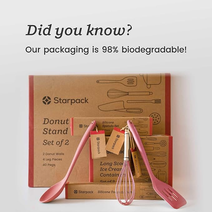 Starpack 'Finger Loving' Kid Safe Kitchen Knife Set of 3 - Kids Knife Set for Real Cooking - Serrated Edges Toddler Knife Sets for 3+ Year Olds - Montessori Knife Sets - BPA-Free Nylon Knives for Kids