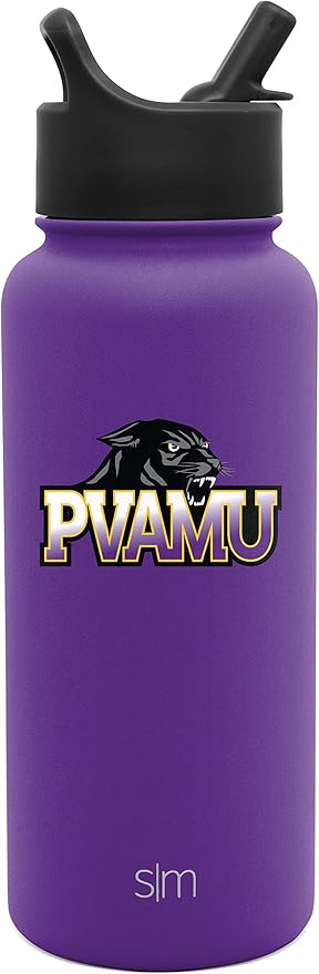 Simple Modern Officially Licensed Collegiate University Water Bottle with Straw lid Insulated Stainless Steel Thermos | Summit Collection | 32oz