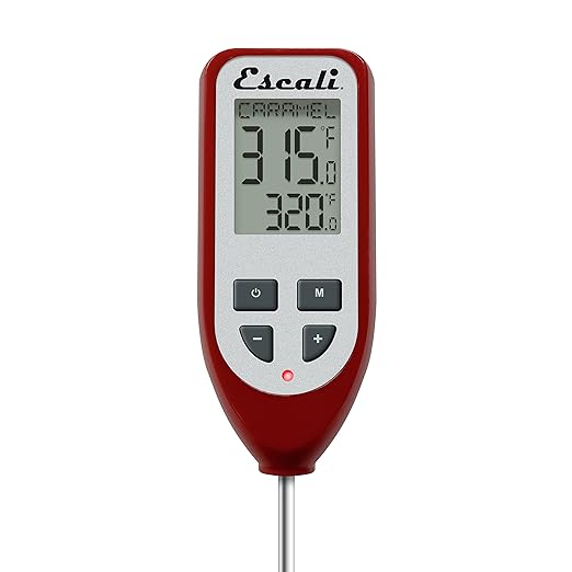 Escali DHC1 Digital Deep Fry Thermometer and Candy Thermometer with Pot Clip and Oil Temperature Gauge for Frying