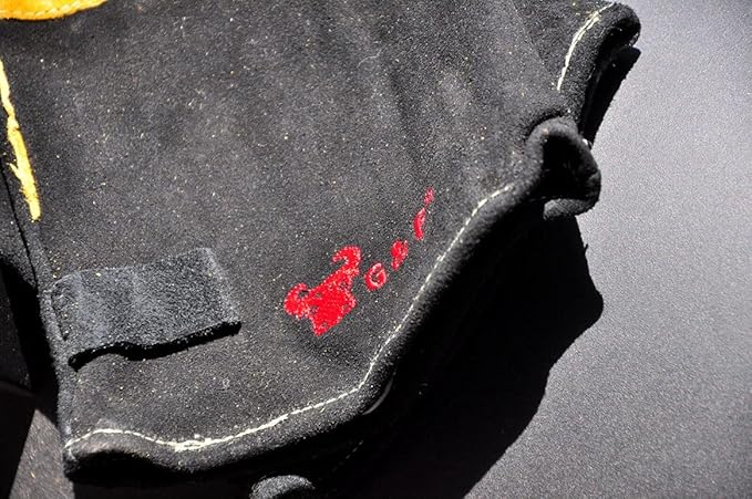 G & F Premium Leather BBQ Gloves, Heat & Fire Resistant, Suede Palm, Puncture & Cut Resistant, Cotton Lining, Ideal for Grilling, Animal Handling, Gardening, Thorn Pruning, Fire Pit & Outdoor Work