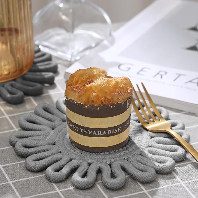 Trivets for Hot Dishes, Hot pots and Pans, Heat Resistant Hot Pads, Pot Holders for Kitchen, Hot Plate Mats Pads for Kitchen Countertops, Table, Home Essentials, Farmhouse Decor 100% Cotton,7"