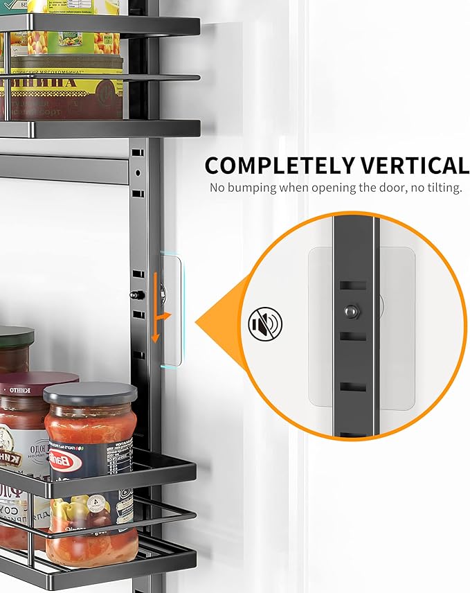Moforoco 9-Tier Over The Door Pantry Organizer, Pantry Organization and Storage, Black Hanging Basket Wall Spice Rack Seasoning Shelves, Home & Kitchen Bedroom Bathroom House Essentials