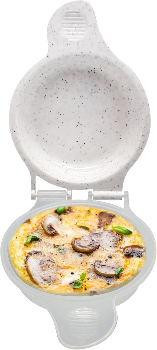 Good Living Microwave Egg Muffin Pan – Quick 1 Minute Breakfast Sandwich Maker, Non-Stick, BPA-Free & Dishwasher Safe