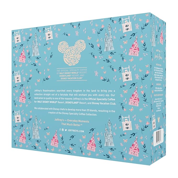 Joffrey's Coffee - Disney Princess Trio Coffee Collection, Disney Specialty, Flavored, Arabica Ground, Artisan Medium Roast, Brew or French Press (Ground, 11oz, 3-pack)