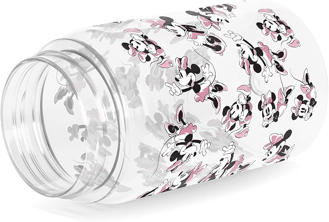 Simple Modern Disney Minnie Mouse Kids Water Bottle Plastic BPA-Free Tritan Cup with Leak Proof Straw Lid | Reusable and Durable for Toddlers, Girls | Summit Collection | 12oz, Minnie Mouse Retro