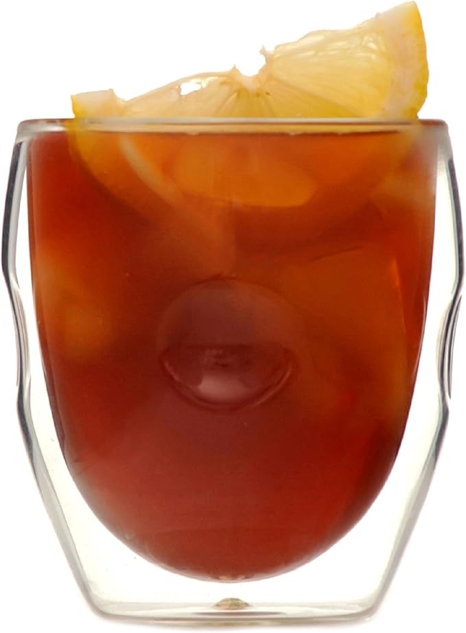 Ozeri Moderna Artisan Series Double Wall 8 oz Beverage Glasses - Set of 4 Drinking Glasses