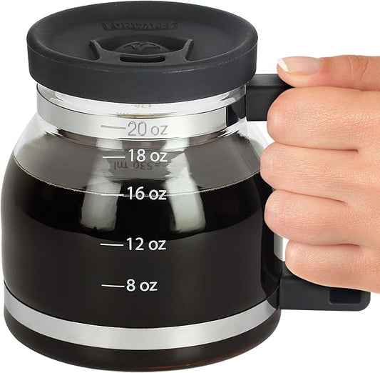 Cupa Joe Coffee Mug – 20oz Borosilicate Glass Diner Pot Mug with Spill-Proof Lid – Funny Novelty Gift for Coffee Lovers, Dads, Office, Travel & More