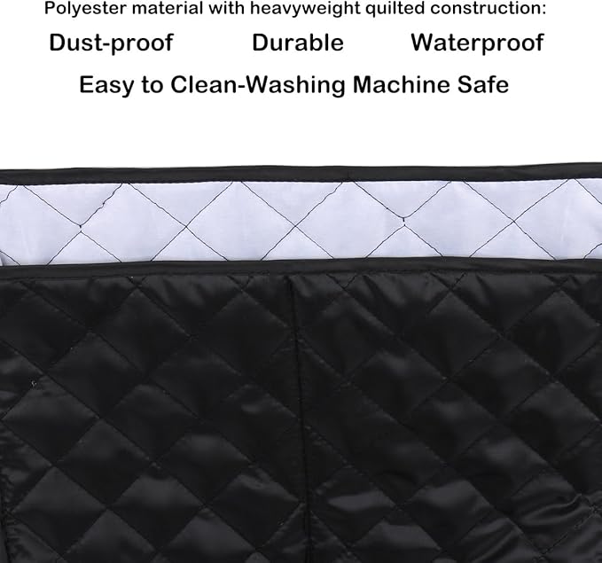 Evermarket Stand Mixer Dust Proof Cover with Pocket and Organizer Bag for Kitchenaid,Sunbeam,Cuisinart,Hamilton Mixer (Black)