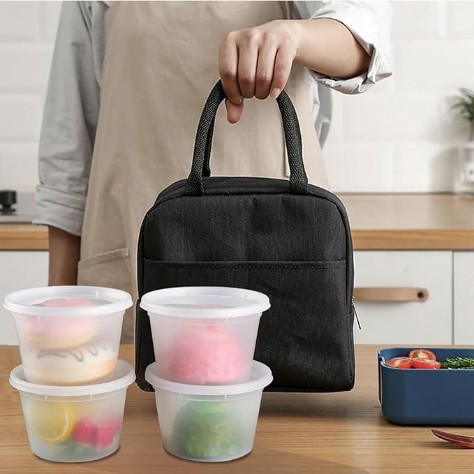 Deli Food Containers with Lids 16 oz-20 Pack Meal Prep Containers Food Storage Containers with Lids Stackable, Leakproof, BPA Free, Microwave Dishwasher Freezer Safe for Takeout Meal