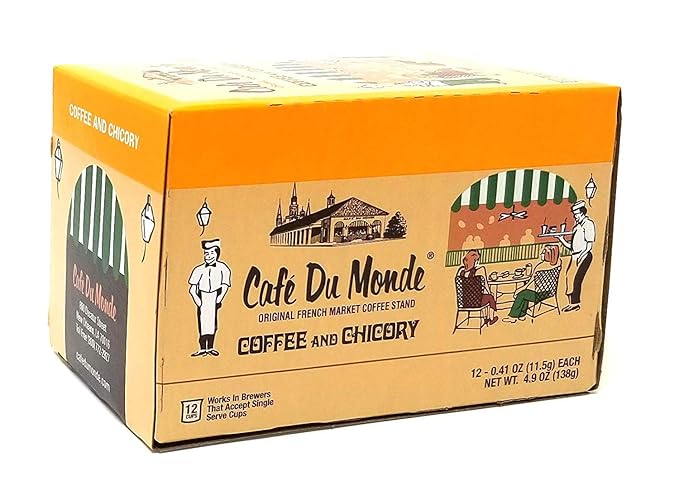 Cafe Du Monde Coffee and Chicory Single-Serve Cup Pods, 12 Count