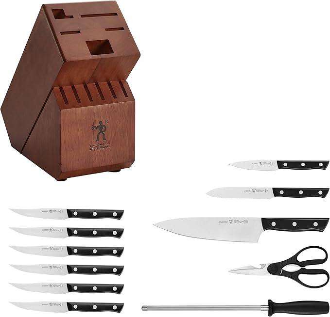 HENCKELS Dynamic Razor-Sharp 12-Piece Knife Set, Chef Knife, Bread Knife, Steak Knife, German Engineered Informed by 100+ Years of Mastery