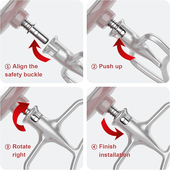Stainless Steel Beaters for KitchenAid Stand Mixer, 4.5-5Qt Tilt-Head Paddle Attachment for Kitchenaid Mixer, Polished Flat Beater for KitchenAid-Dishwasher Safe by HOZODO