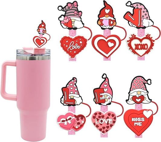 Straw Cover Cap for Stanley Cup,Straw Topper Compatible for 30 and 40 Oz Tumbler with Handle,10 mm 0.13 in Reusable Straw Tips Lids,Straw Tip Covers for Christmas Gifts